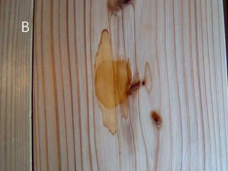 杉板の実験　２時間後B