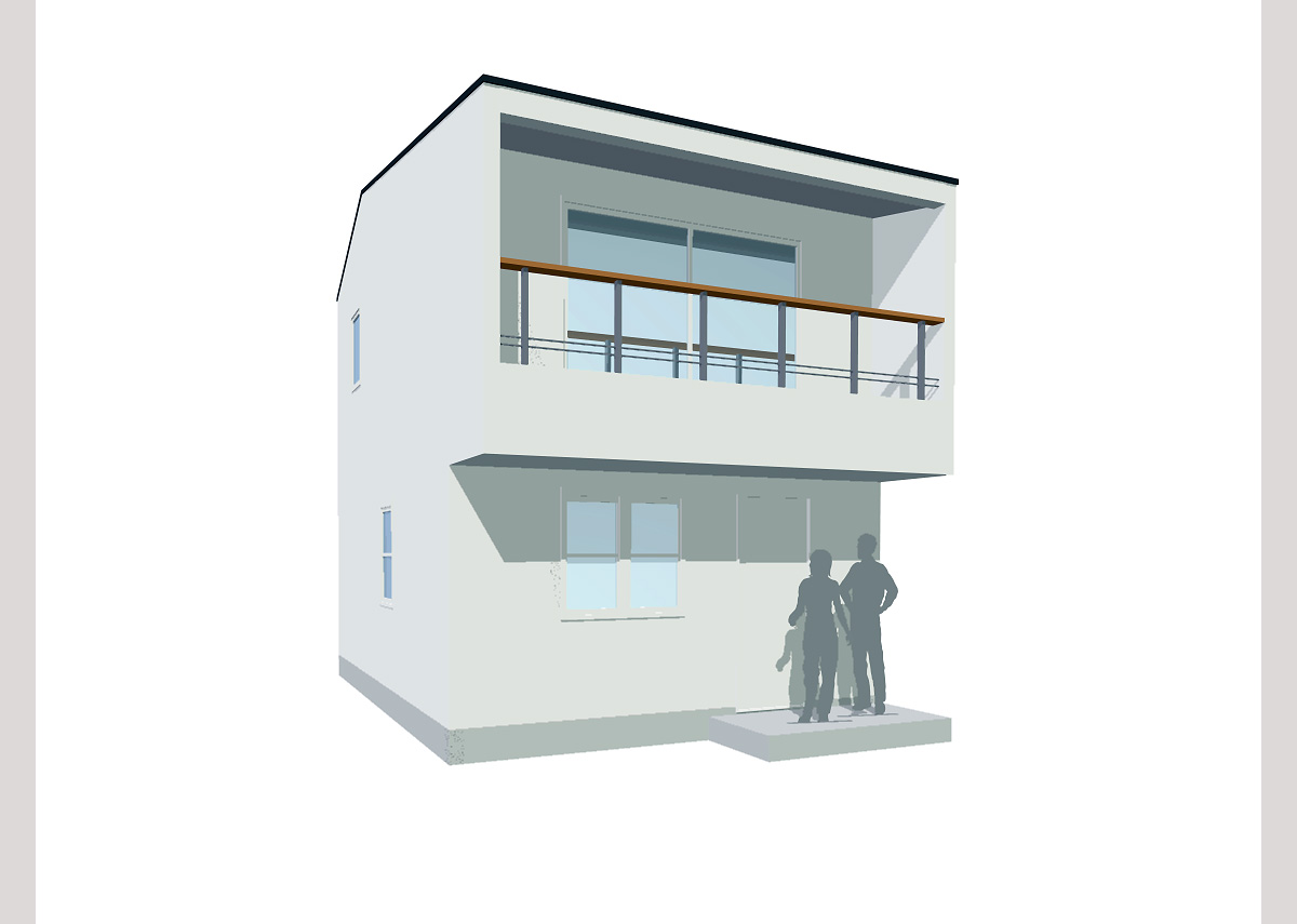 New LWH 15坪の家　企画住宅　外観パース