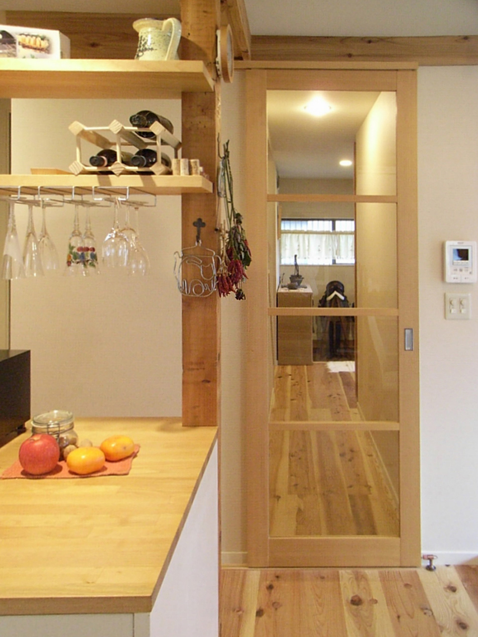 風樂房 廊下への引戸