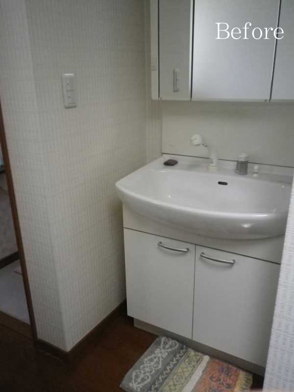 工事前 洗面台
