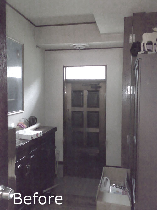 猫と夫婦の家のリフォーム　中野の家R　玄関