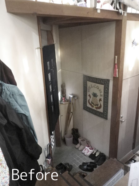 築20年の家リノベーション:石神井の家(R) 工事前の玄関